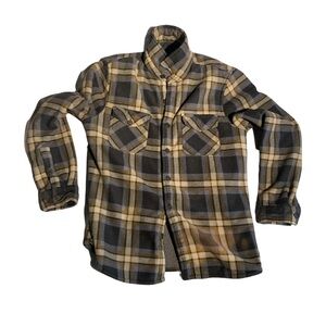 Freedom Foundry M Black/Brown/Tan Insulated Flannel Long Sleeve Button Up Shirt